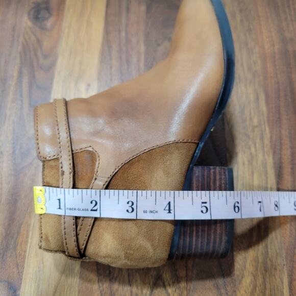 Lauren Ralph Lauren Damara Leather Suede Ankle Boots Zip Close Size 7 - Picture 14 of 14